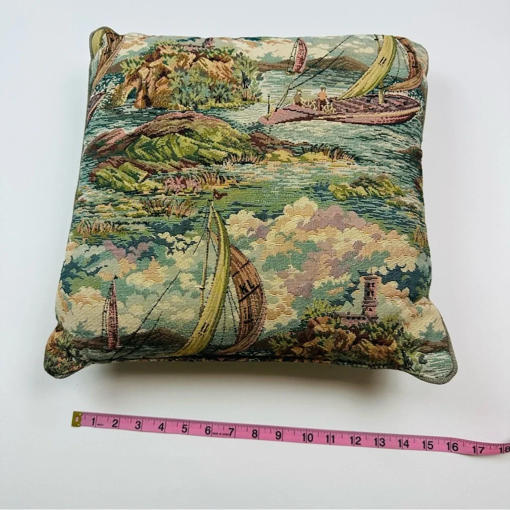 Vintage Sailing Tapestry Pillow